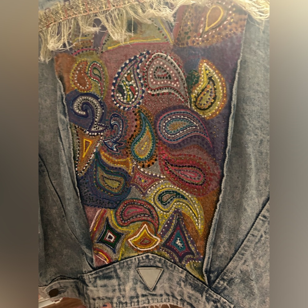 One of a kind handmade blue jean women’s jacket
